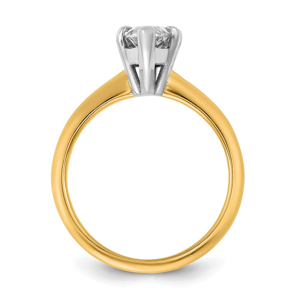 14ktt 2ct Lab Grown Diamond VS+ F+ Marquise Solitaire Comp Eng Ring