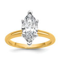 14ktt 2ct Lab Grown Diamond VS/SI+ G+ Marquise Solitaire Comp Eng Ring