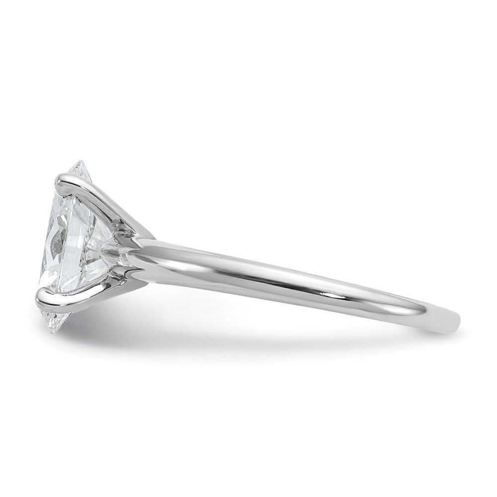 14kw 2ct Cert Lab Grown Diamond VS+ F+ Oval Comp Solitaire Eng Ring