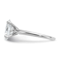 14kw 2ct Cert Lab Grown Diamond VS+ F+ Oval Comp Solitaire Eng Ring