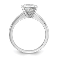 14kw 2ct Lab Grown Diamond VS+ F+ Princess Comp Solitaire Eng Ring
