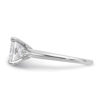 14kw 2ct Lab Grown Diamond VS/SI+ G+ Princess Comp Solitaire Eng Ring