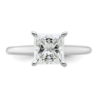 14kw 2ct Lab Grown Diamond VS/SI+ G+ Princess Comp Solitaire Eng Ring