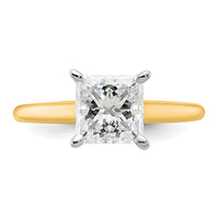14ktt 2ct Lab Grown Diamond VS/SI+ G+ Princess Comp Solitaire Eng Ring