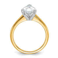 14ktt 2ct Cert Lab Grown Diamond VS+ F+ Pear Solitaire Comp Eng Ring