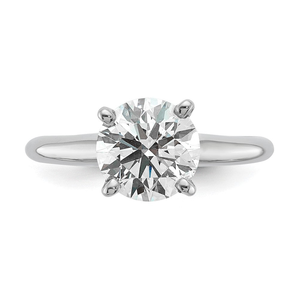 14kw 2ct Cert Lab Grown Diamond VS+ F+ Round Comp Solitaire Eng Ring