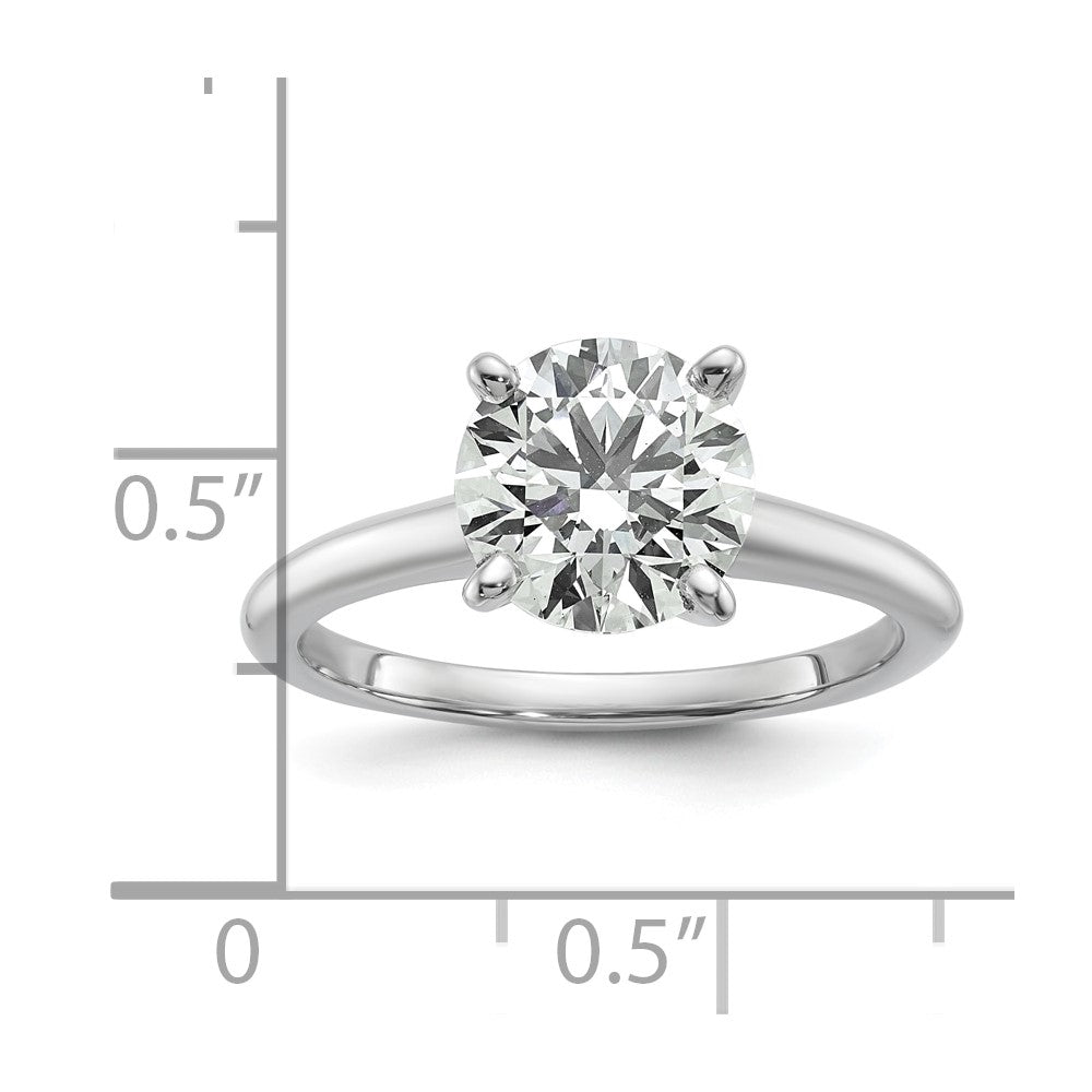 14kw 2ct Lab Grown Diamond VS/SI+ G+ Round Comp Solitaire Eng Ring