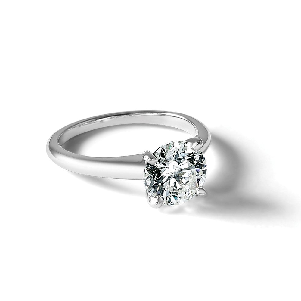 14kw 2ct Lab Grown Diamond VS/SI+ G+ Round Comp Solitaire Eng Ring