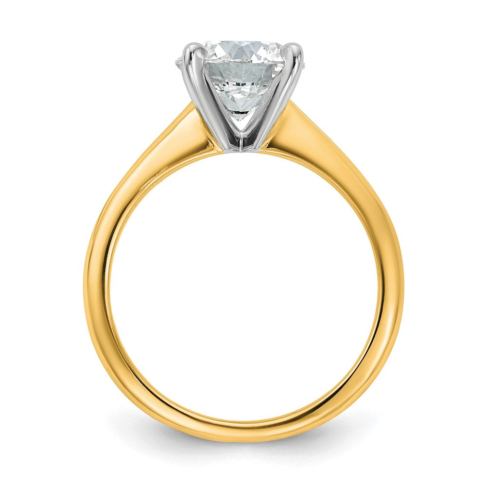 14ktt 2ct Lab Grown Diamond VS+ F+ Round Comp Solitaire Eng Ring