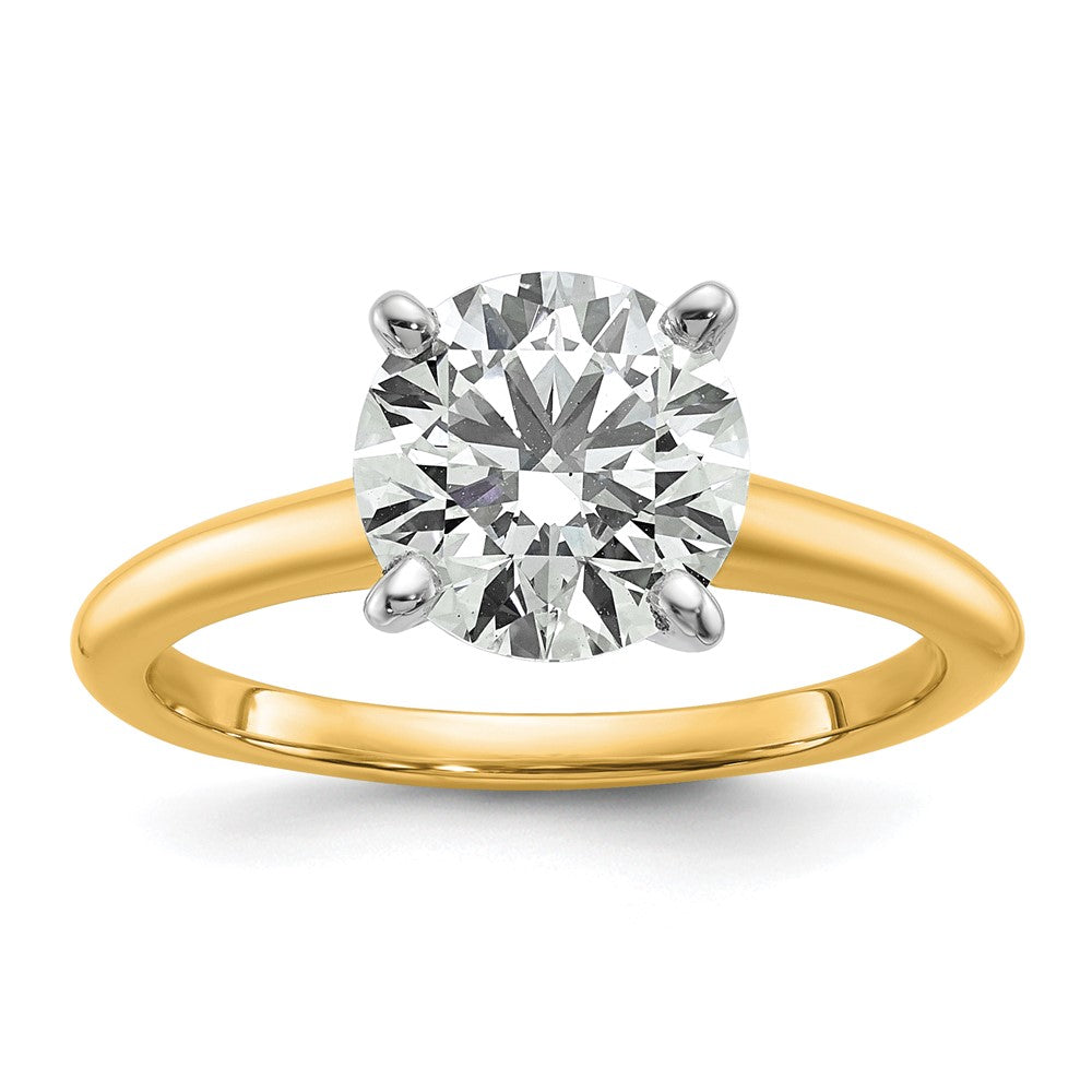 14ktt 2ct Lab Grown Diamond VS+ F+ Round Comp Solitaire Eng Ring