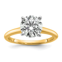 14ktt 2ct Lab Grown Diamond VS+ F+ Round Comp Solitaire Eng Ring