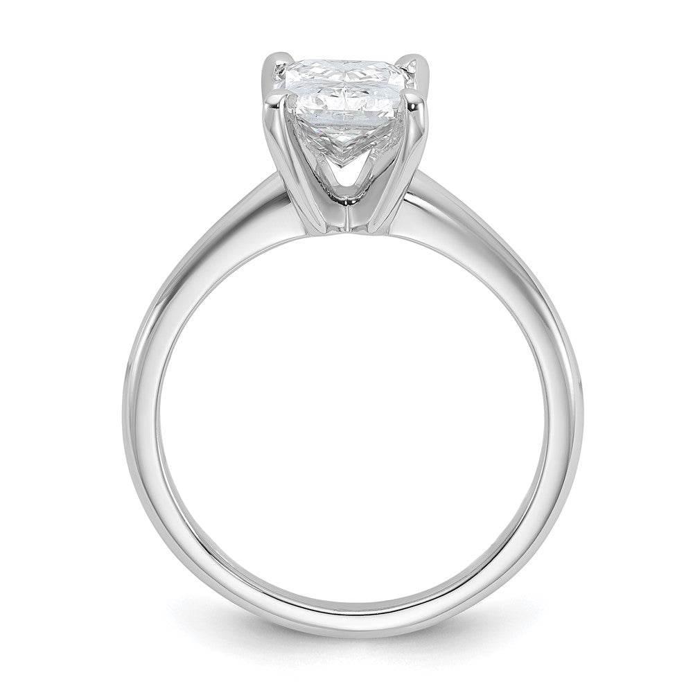 14kw 2ct Cert Lab Grown Dia VS/SI+ G+ Radiant Solitaire Comp Eng Ring
