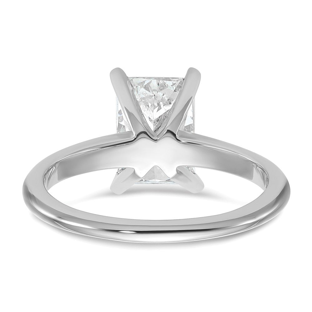 14kw 2ct Cert Lab Grown Dia VS/SI+ G+ Radiant Solitaire Comp Eng Ring