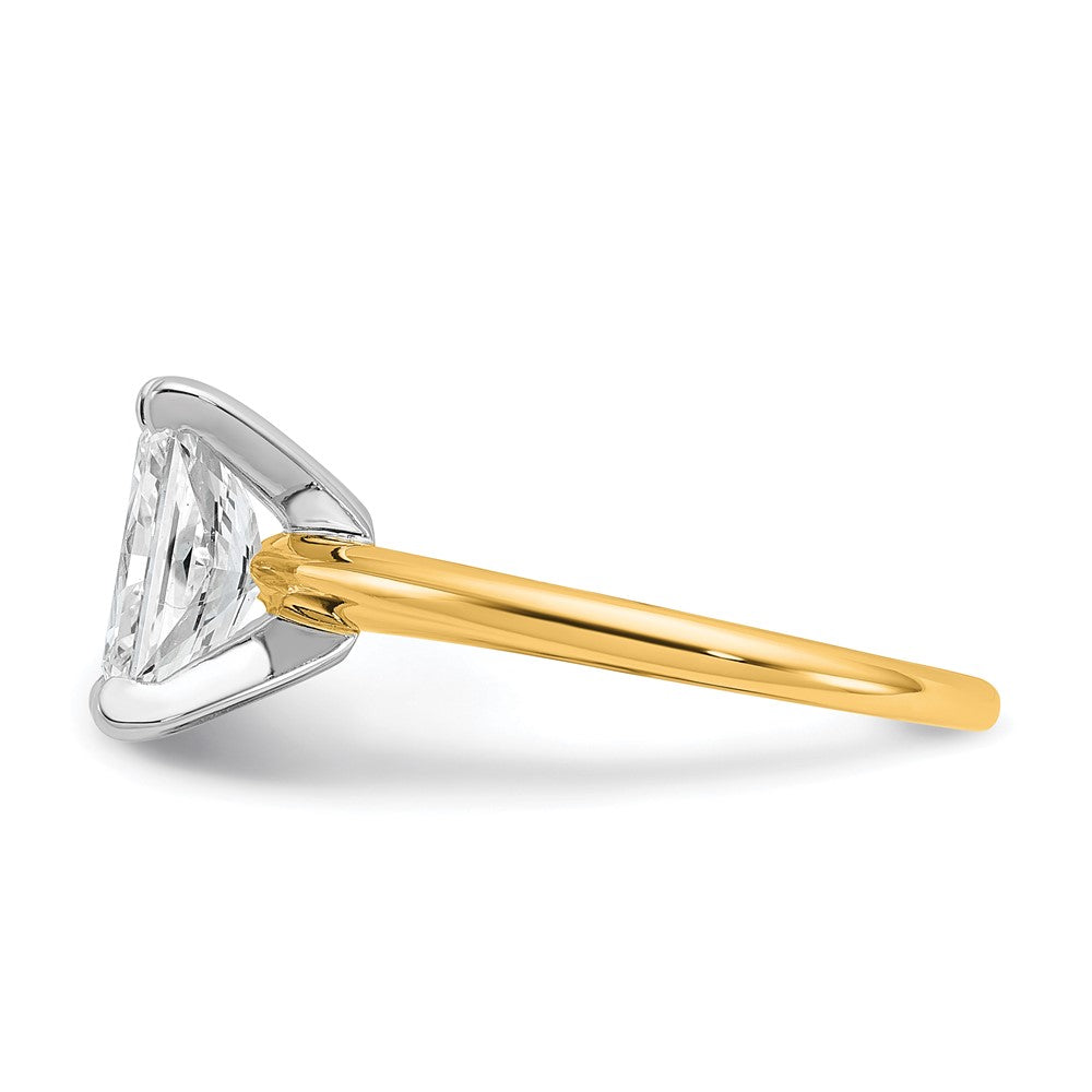 14ktt 2ct Lab Grown Diamond VS+ F+ Radiant Solitaire Comp Eng Ring
