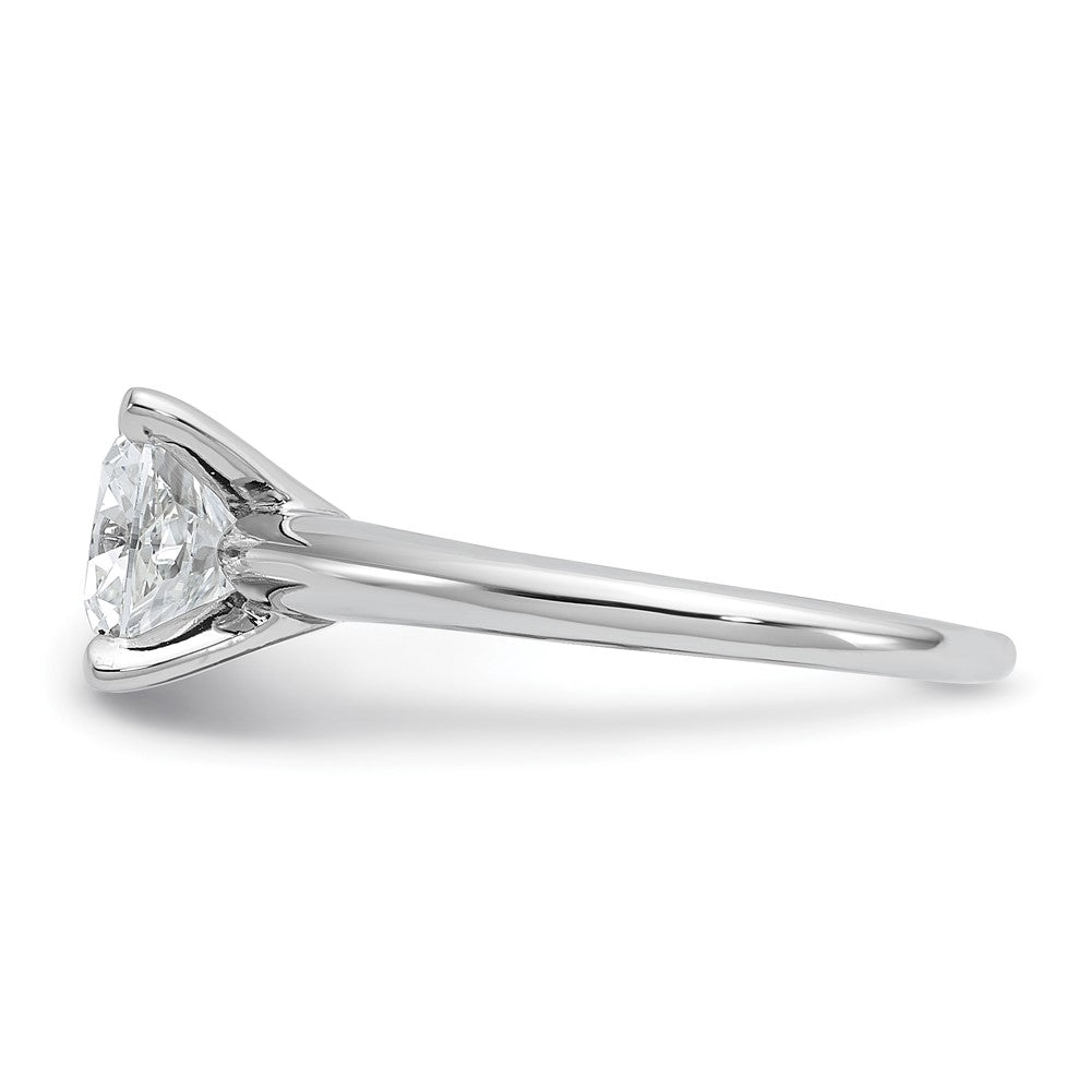 14kw 2 1/4ct Lab Grown Diamond VS/SI+ G+ Cushion Comp Solitaire Eng Ring