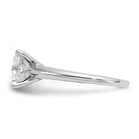 14kw 2 1/4ct Lab Grown Diamond VS/SI+ G+ Cushion Comp Solitaire Eng Ring