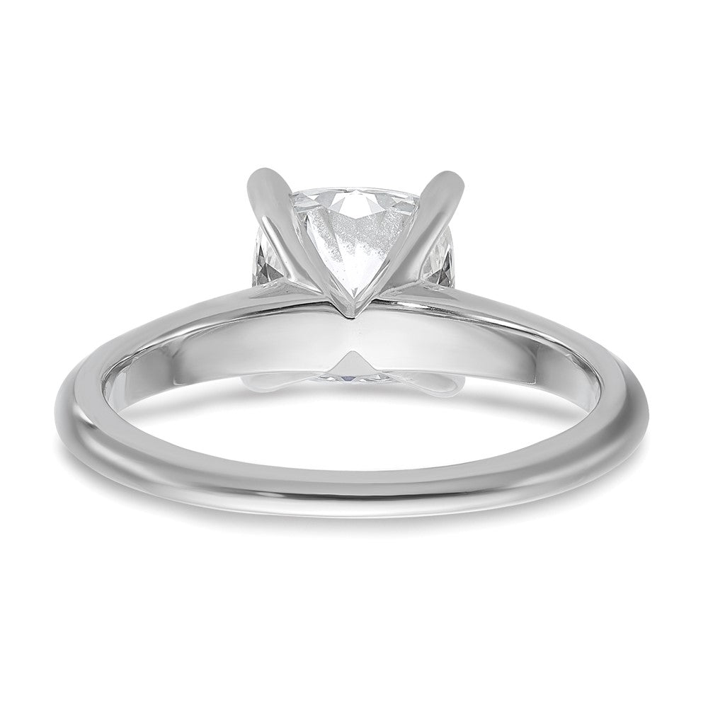 14kw 2 1/4ct Lab Grown Diamond VS/SI+ G+ Cushion Comp Solitaire Eng Ring