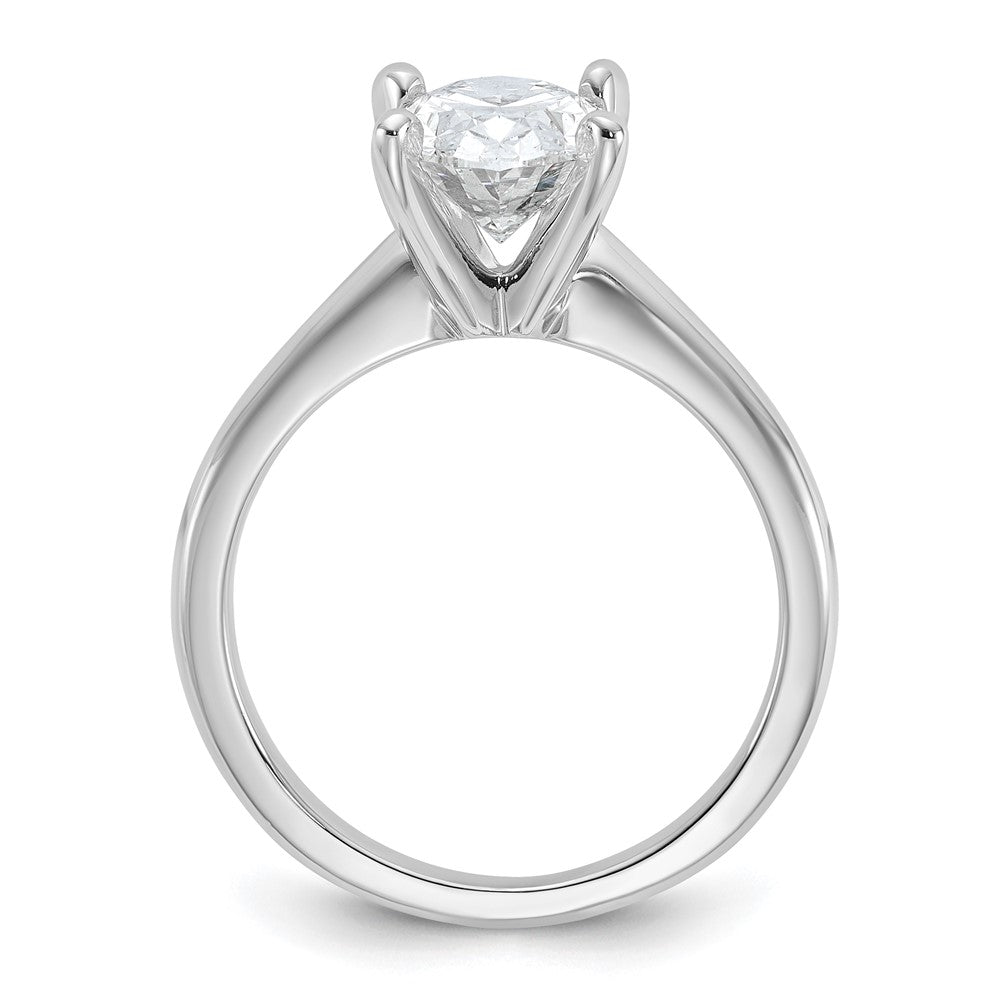 14kw 2 1/4ct Lab Grown Diamond VS/SI+ G+ Oval Comp Solitaire Eng Ring