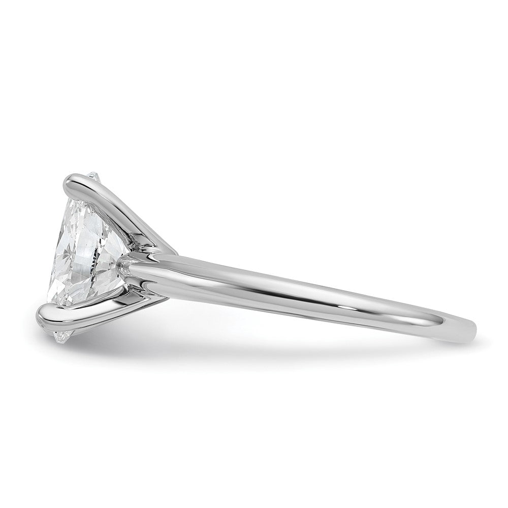 14kw 2 1/4ct Lab Grown Diamond VS/SI+ G+ Oval Comp Solitaire Eng Ring