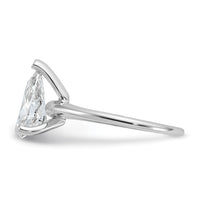 14kw 2 1/4ct Lab Grown Diamond VS/SI+ G+ Pear Solitaire Comp Eng Ring