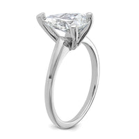 14kw 2 1/4ct Lab Grown Diamond VS/SI+ G+ Pear Solitaire Comp Eng Ring
