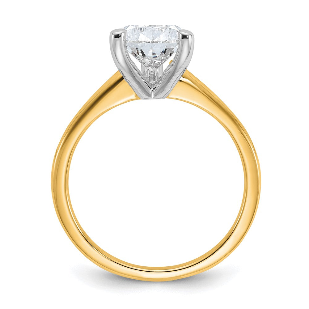 14ktt 2 1/4ct Lab Grown Diamond VS+ F+ Pear Solitaire Comp Eng Ring