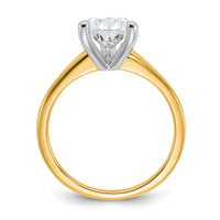 14ktt 2 1/4ct Lab Grown Diamond VS+ F+ Pear Solitaire Comp Eng Ring
