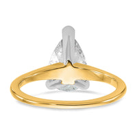 14ktt 2 1/4ct Lab Grown Diamond VS/SI+ G+ Pear Solitaire Comp Eng Ring