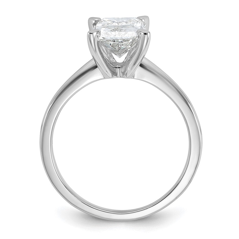 14kw 2 1/4ct Cert Lab Grown Dia VS/SI+ G+ Radiant Solitaire Comp Eng Ring