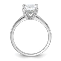14kw 2 1/4ct Cert Lab Grown Dia VS/SI+ G+ Radiant Solitaire Comp Eng Ring