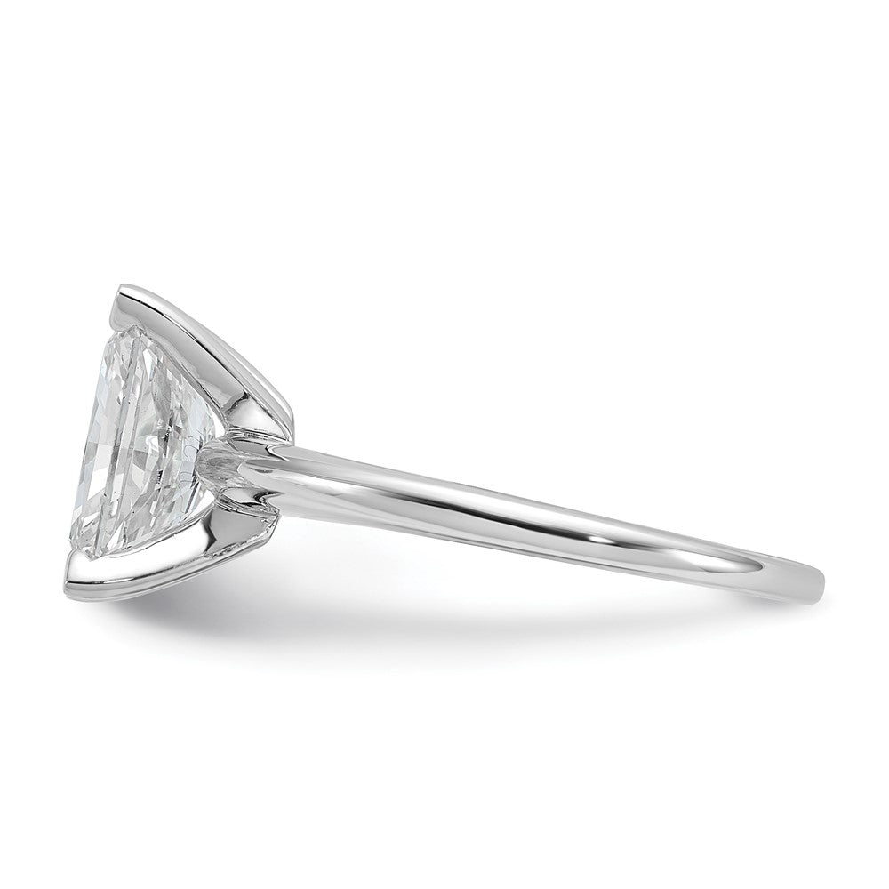 14kw 2 1/4ct Cert Lab Grown Dia VS/SI+ G+ Radiant Solitaire Comp Eng Ring