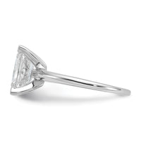 14kw 2 1/4ct Cert Lab Grown Dia VS/SI+ G+ Radiant Solitaire Comp Eng Ring