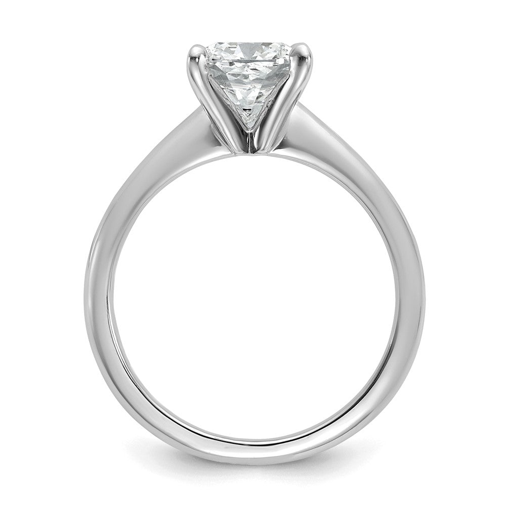 14kw 2 1/2ct Cert Lab Grown Dia VS/SI+ G+ Cushion Comp Solitaire Eng Ring