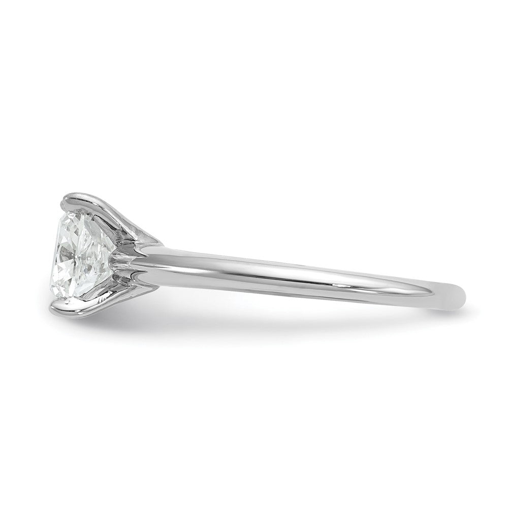 14kw 2 1/2ct Lab Grown Diamond VS/SI+ G+ Cushion Comp Solitaire Eng Ring