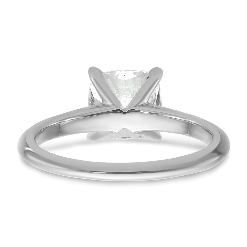 14kw 2 1/2ct Cert Lab Grown Dia VS/SI+ G+ Cushion Comp Solitaire Eng Ring