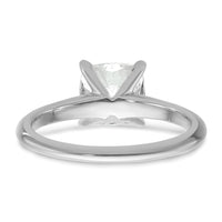 14kw 2 1/2ct Cert Lab Grown Dia VS/SI+ G+ Cushion Comp Solitaire Eng Ring