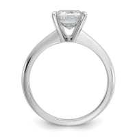 14kw 2 1/2ct Lab Grown Diamond VS/SI+ G+ Emerald Solitaire Comp Eng Ring