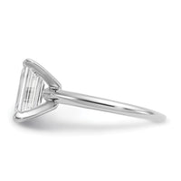 14kw 2 1/2ct Lab Grown Diamond VS/SI+ G+ Emerald Solitaire Comp Eng Ring
