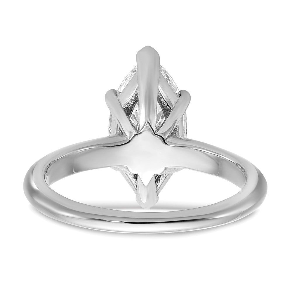 14kw 2 1/2ct Lab Grown Diamond VS/SI+ G+ Marquise Solitaire Comp Eng Ring