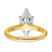 14ktt 2 1/2ct Lab Grown Diamond VS+ F+ Marquise Solitaire Comp Eng Ring