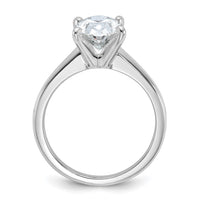 14kw 2 1/2ct Lab Grown Diamond VS/SI+ G+ Oval Comp Solitaire Eng Ring