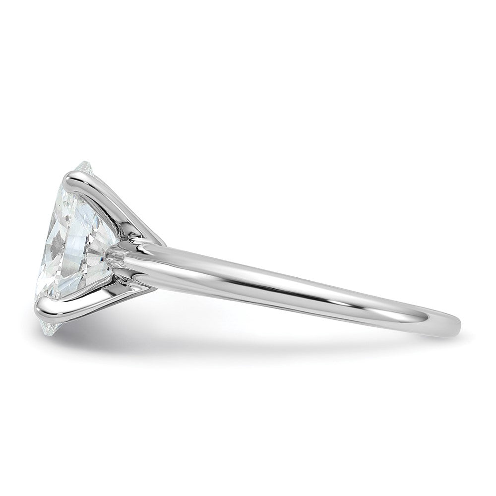14kw 2 1/2ct Lab Grown Diamond VS+ F+ Oval Comp Solitaire Eng Ring