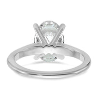 14kw 2 1/2ct Lab Grown Diamond VS+ F+ Oval Comp Solitaire Eng Ring