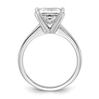 14kw 2 1/2ct Cert Lab Grown Dia VS/SI+ G+ Princess Comp Solitaire Eng Ring
