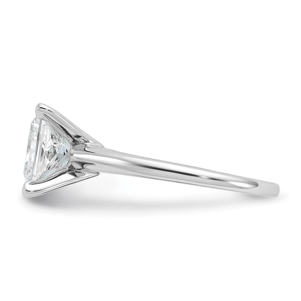 14kw 2 1/2ct Lab Grown Diamond VS/SI+ G+ Princess Comp Solitaire Eng Ring