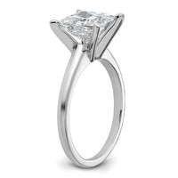 14kw 2 1/2ct Cert Lab Grown Dia VS/SI+ G+ Princess Comp Solitaire Eng Ring
