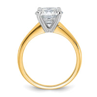 14ktt 2 1/2ct Lab Grown Diamond VS/SI+ G+ Round Comp Solitaire Eng Ring