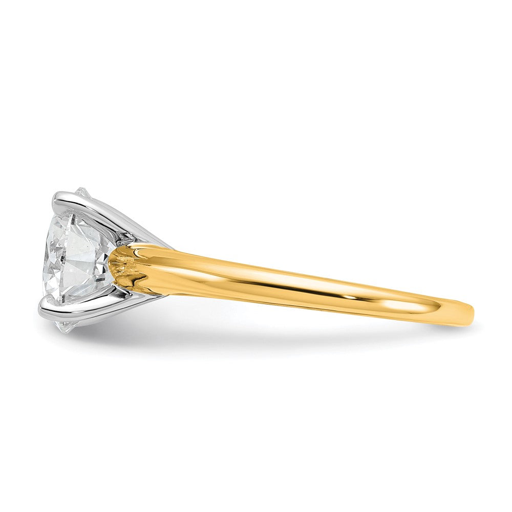 14ktt 2 1/2ct Lab Grown Diamond VS/SI+ G+ Round Comp Solitaire Eng Ring