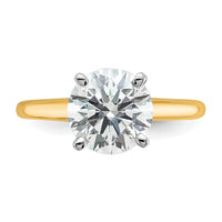 14ktt 2 1/2ct Lab Grown Diamond VS+ F+ Round Comp Solitaire Eng Ring