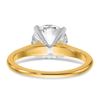 14ktt 2 1/2ct Lab Grown Diamond VS/SI+ G+ Round Comp Solitaire Eng Ring
